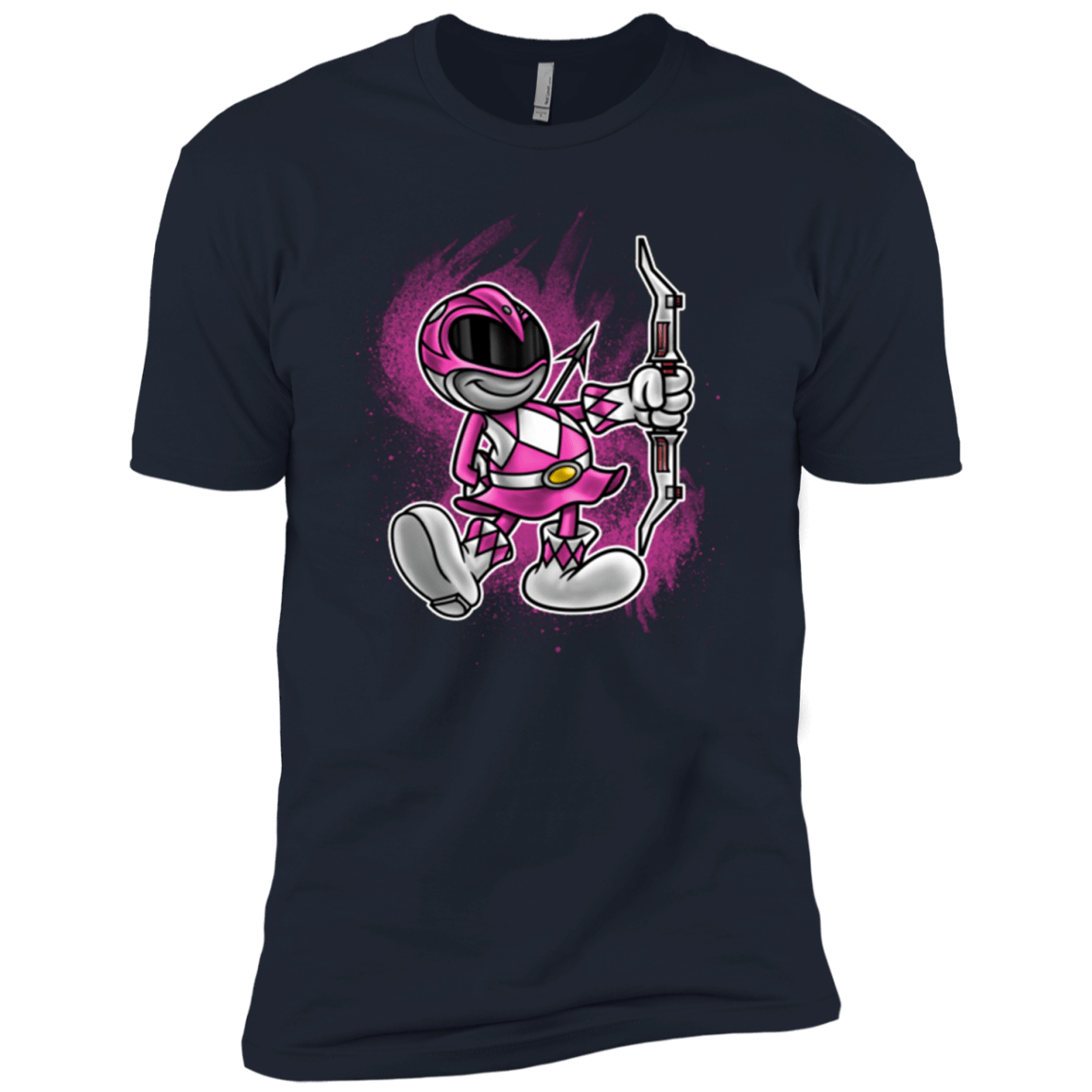 T-Shirts Midnight Navy / YXS Pink Ranger Artwork Boys Premium T-Shirt
