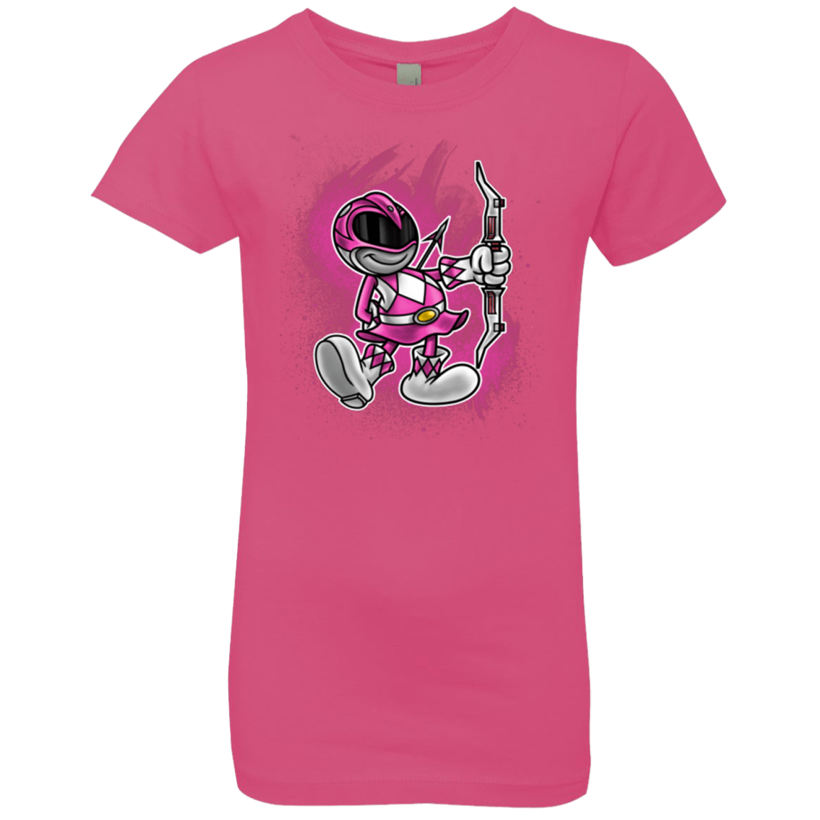 T-Shirts Hot Pink / YXS Pink Ranger Artwork Girls Premium T-Shirt