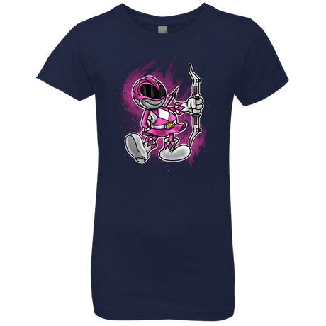 T-Shirts Midnight Navy / YXS Pink Ranger Artwork Girls Premium T-Shirt