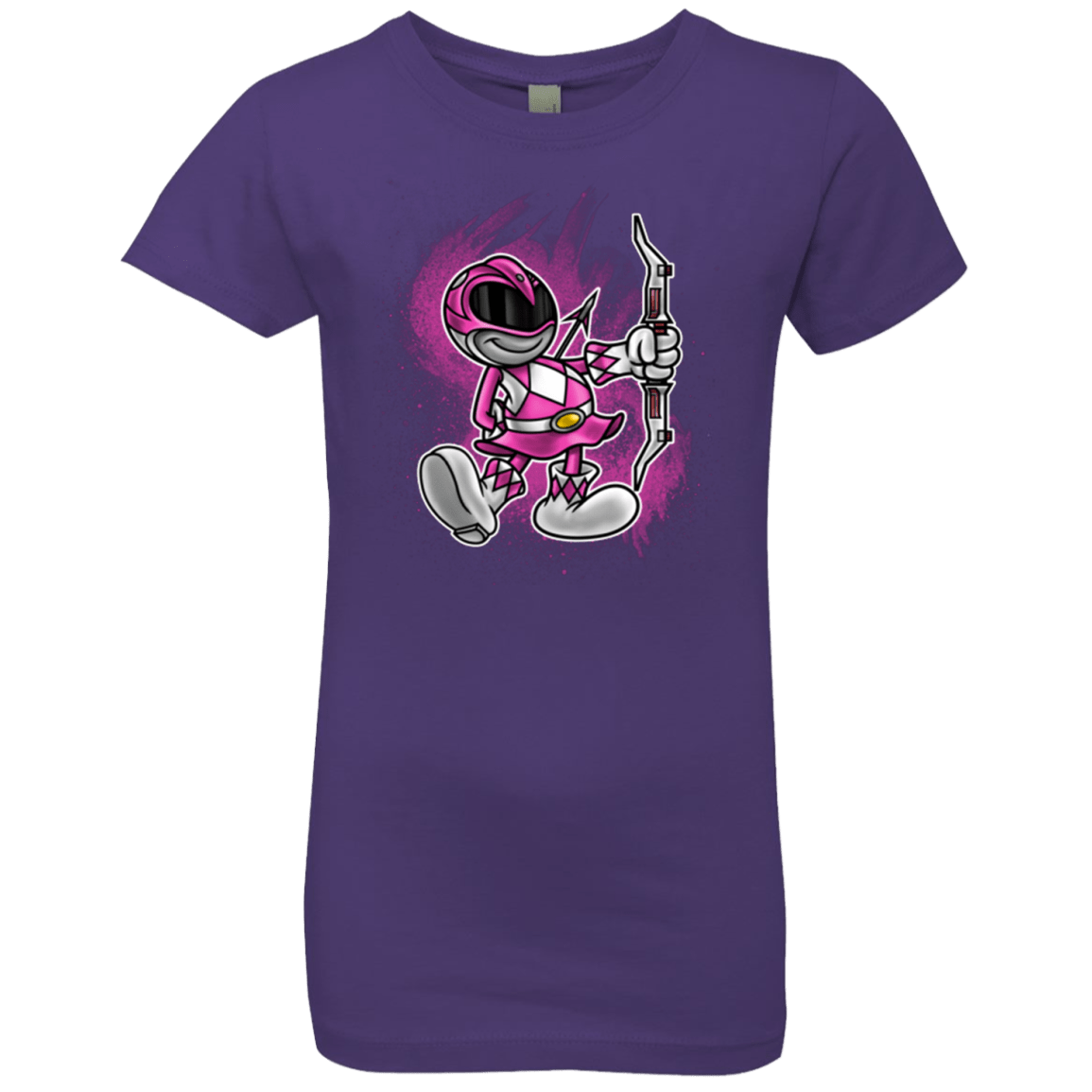 T-Shirts Purple Rush / YXS Pink Ranger Artwork Girls Premium T-Shirt