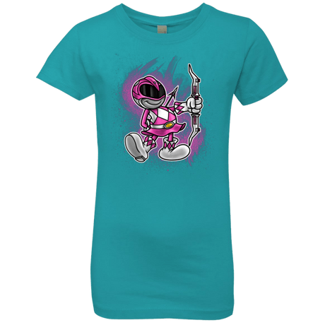 T-Shirts Tahiti Blue / YXS Pink Ranger Artwork Girls Premium T-Shirt