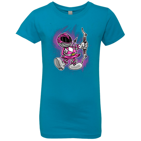 T-Shirts Turquoise / YXS Pink Ranger Artwork Girls Premium T-Shirt