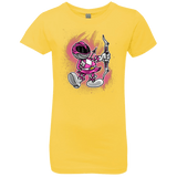 T-Shirts Vibrant Yellow / YXS Pink Ranger Artwork Girls Premium T-Shirt