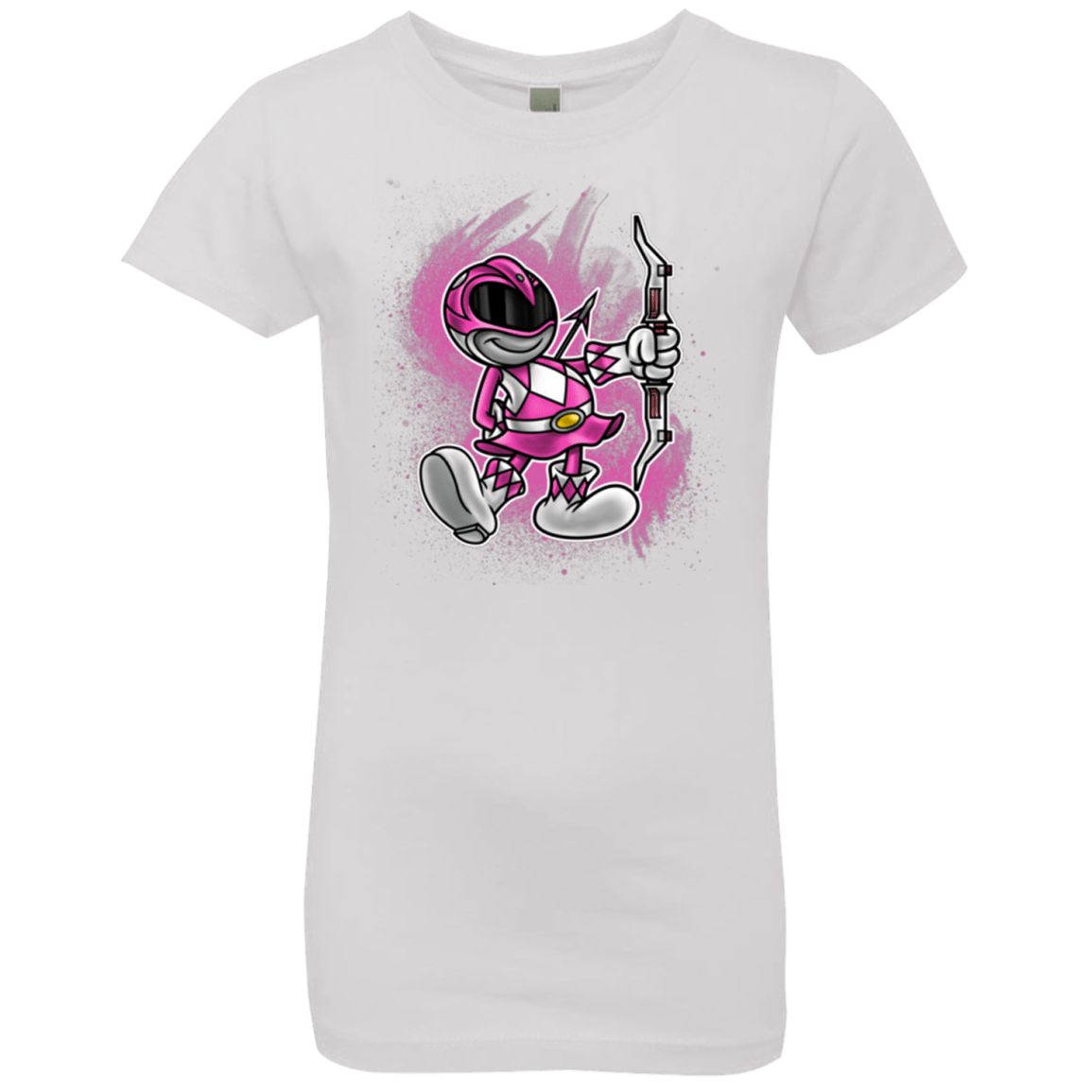T-Shirts White / YXS Pink Ranger Artwork Girls Premium T-Shirt