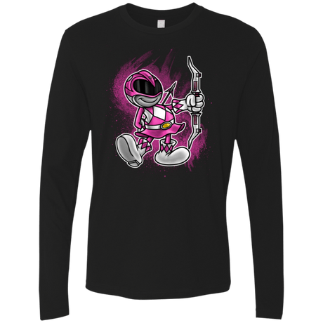 T-Shirts Black / Small Pink Ranger Artwork Men's Premium Long Sleeve