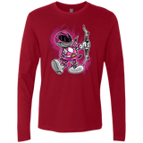 T-Shirts Cardinal / Small Pink Ranger Artwork Men's Premium Long Sleeve