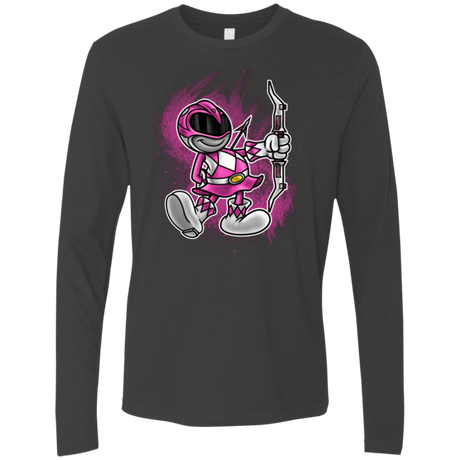 T-Shirts Heavy Metal / Small Pink Ranger Artwork Men's Premium Long Sleeve