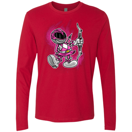 T-Shirts Red / Small Pink Ranger Artwork Men's Premium Long Sleeve