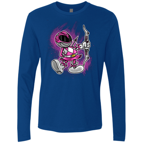 T-Shirts Royal / Small Pink Ranger Artwork Men's Premium Long Sleeve