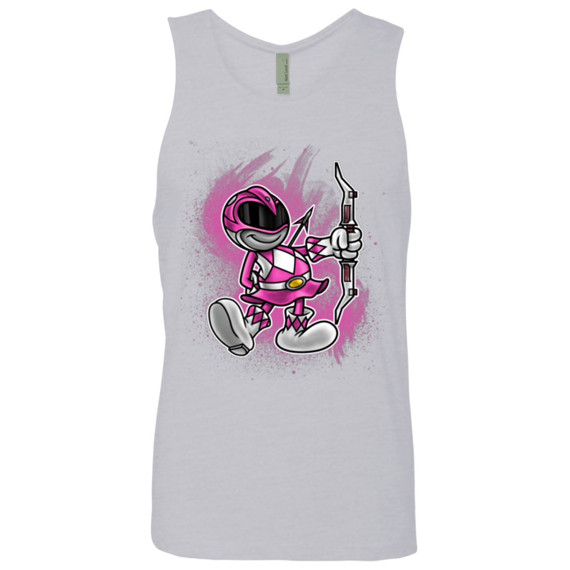 T-Shirts Heather Grey / Small Pink Ranger Artwork Men's Premium Tank Top