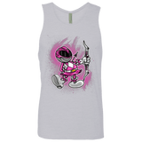 T-Shirts Heather Grey / Small Pink Ranger Artwork Men's Premium Tank Top