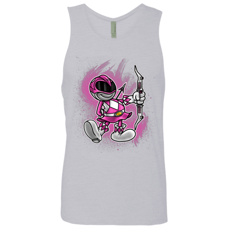 T-Shirts Heather Grey / Small Pink Ranger Artwork Men's Premium Tank Top