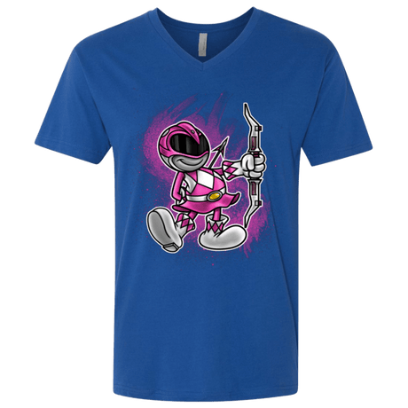 T-Shirts Royal / X-Small Pink Ranger Artwork Men's Premium V-Neck
