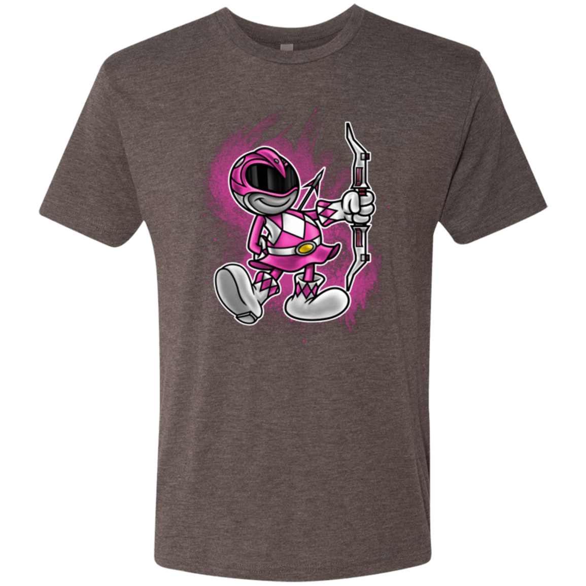 T-Shirts Macchiato / Small Pink Ranger Artwork Men's Triblend T-Shirt