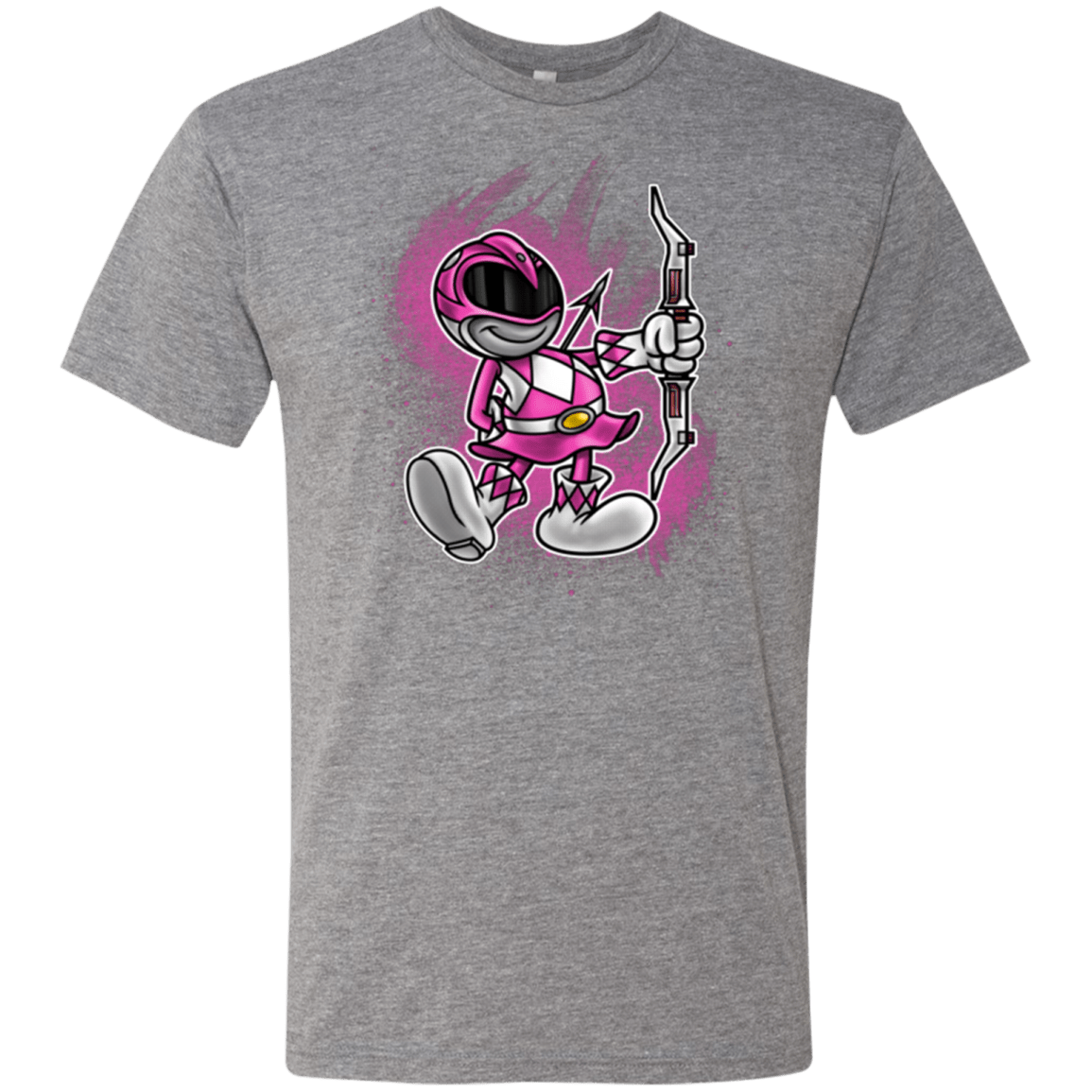 T-Shirts Premium Heather / Small Pink Ranger Artwork Men's Triblend T-Shirt