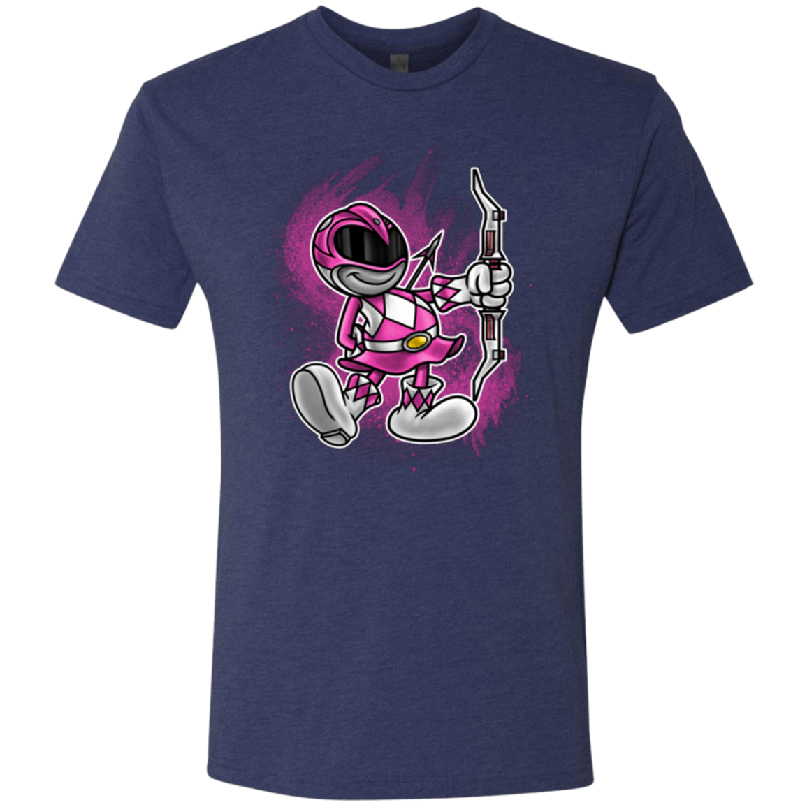 T-Shirts Vintage Navy / Small Pink Ranger Artwork Men's Triblend T-Shirt