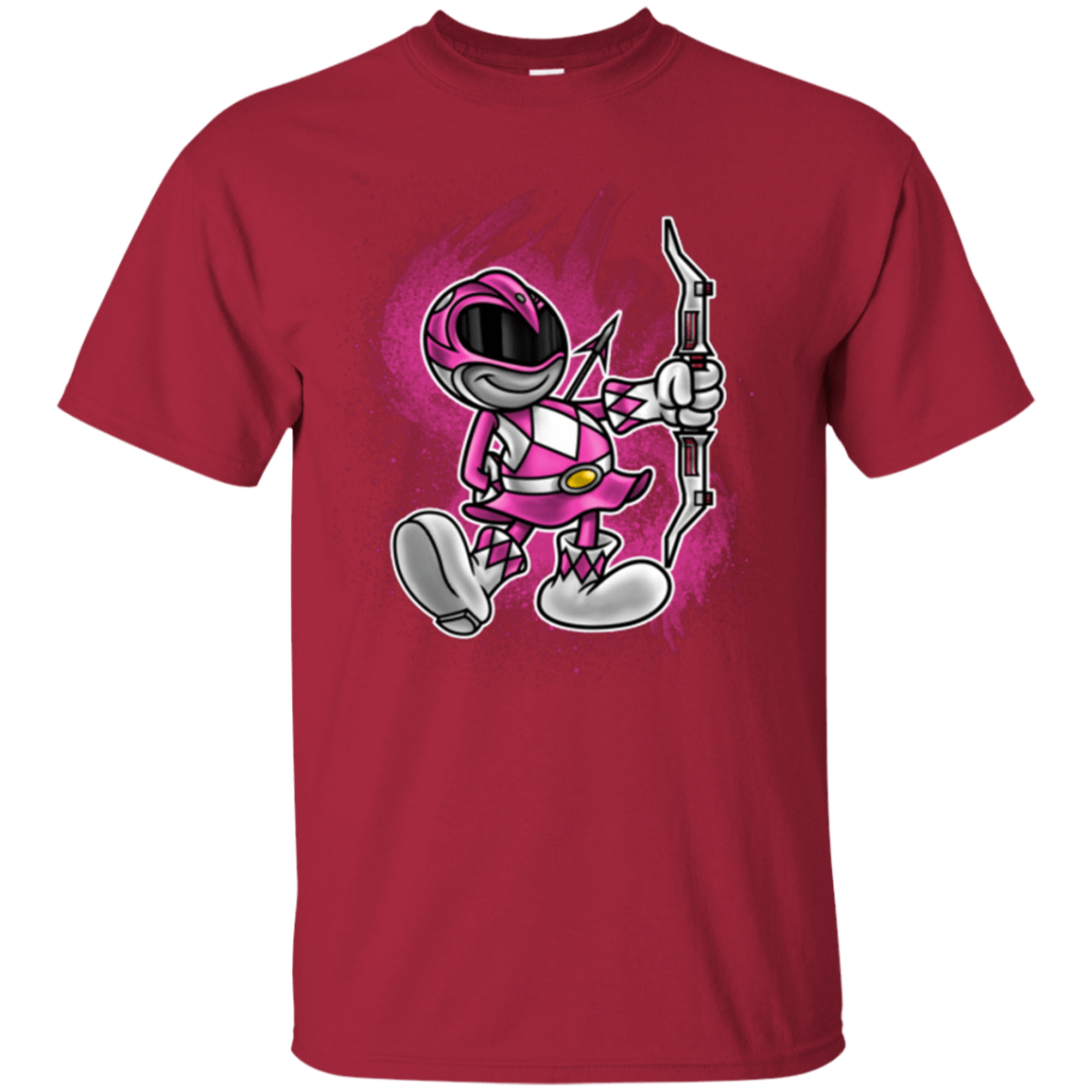 T-Shirts Cardinal / Small Pink Ranger Artwork T-Shirt