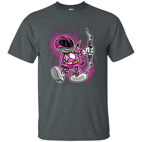 T-Shirts Dark Heather / Small Pink Ranger Artwork T-Shirt