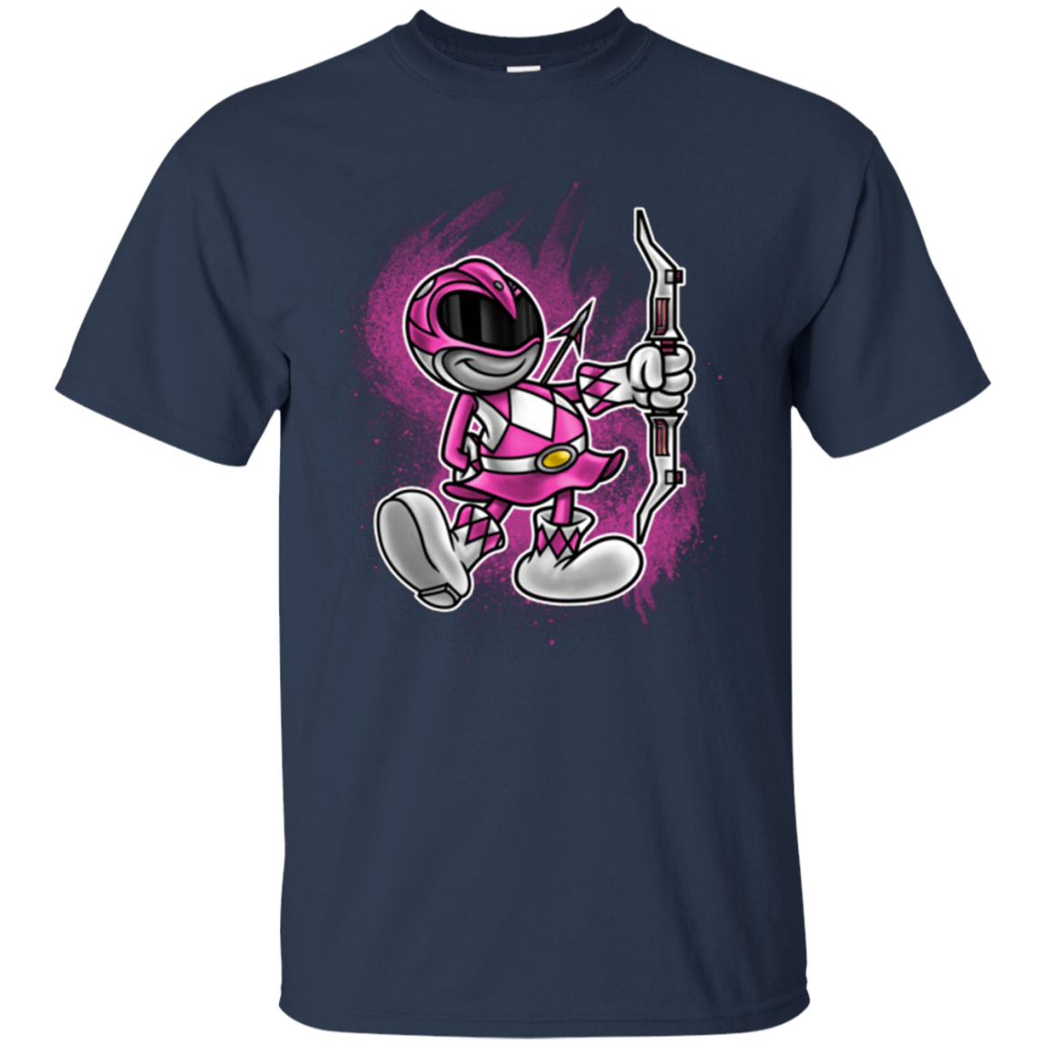 T-Shirts Navy / Small Pink Ranger Artwork T-Shirt