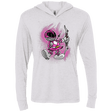 T-Shirts Heather White / X-Small Pink Ranger Artwork Triblend Long Sleeve Hoodie Tee