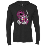 T-Shirts Vintage Black / X-Small Pink Ranger Artwork Triblend Long Sleeve Hoodie Tee