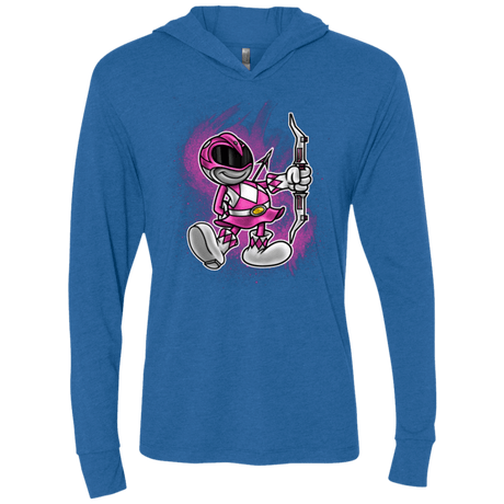 T-Shirts Vintage Royal / X-Small Pink Ranger Artwork Triblend Long Sleeve Hoodie Tee