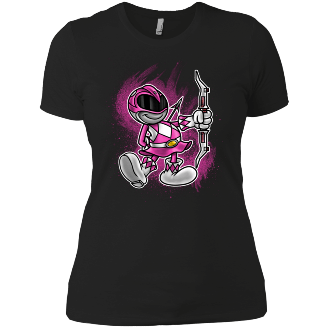 T-Shirts Black / X-Small Pink Ranger Artwork Women's Premium T-Shirt