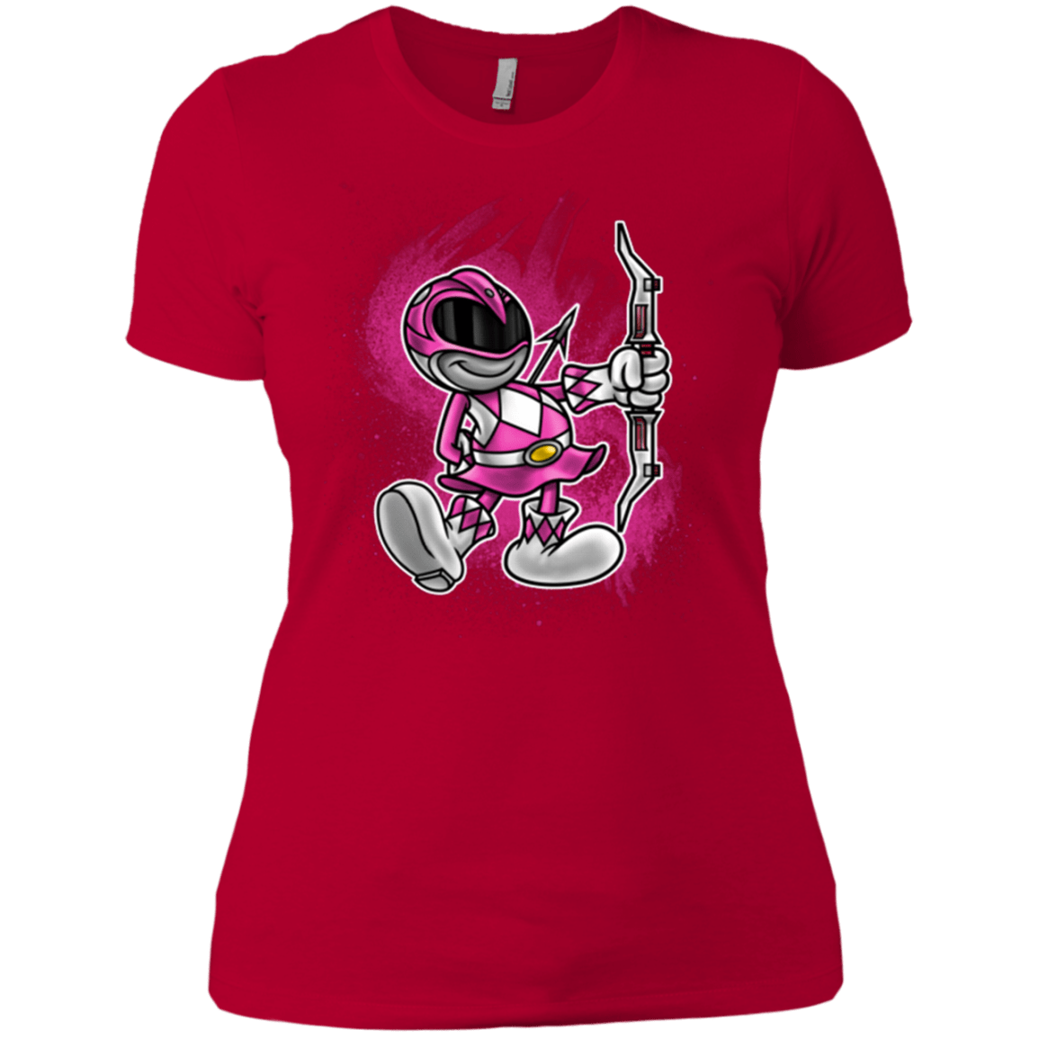 T-Shirts Red / X-Small Pink Ranger Artwork Women's Premium T-Shirt