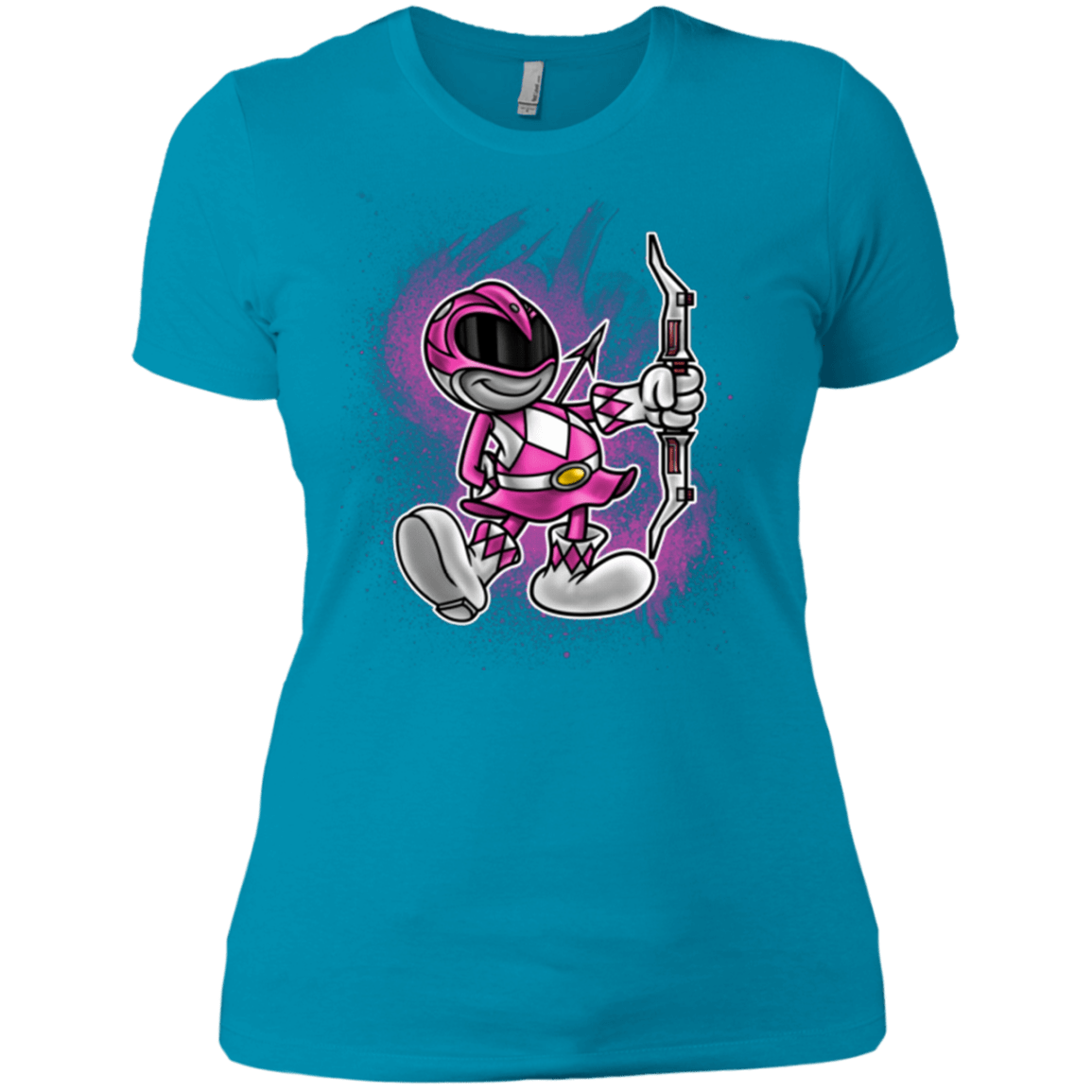 T-Shirts Turquoise / X-Small Pink Ranger Artwork Women's Premium T-Shirt