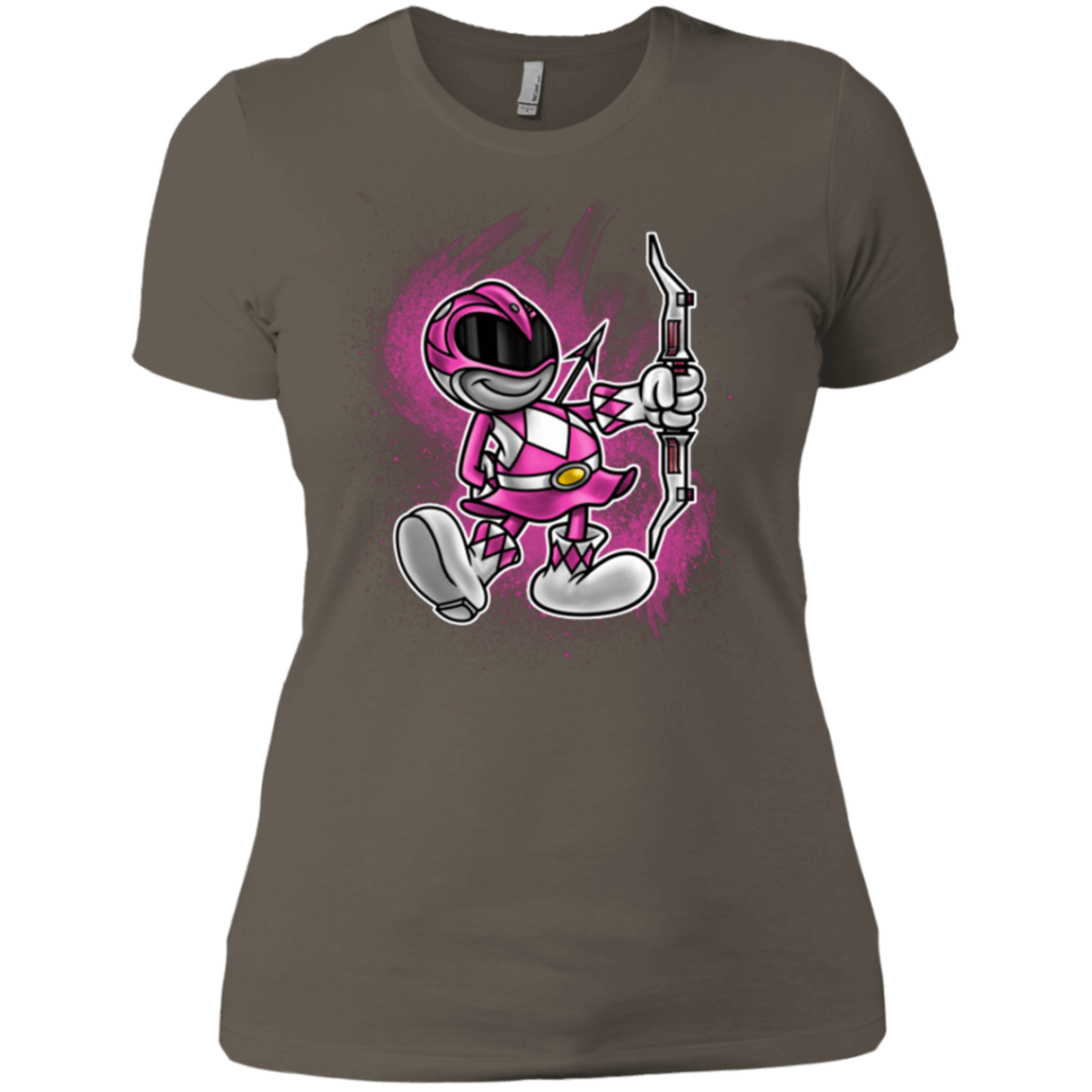 T-Shirts Warm Grey / X-Small Pink Ranger Artwork Women's Premium T-Shirt