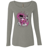 T-Shirts Venetian Grey / Small Pink Ranger Artwork Women's Triblend Long Sleeve Shirt