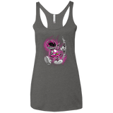 T-Shirts Premium Heather / X-Small Pink Ranger Artwork Women's Triblend Racerback Tank