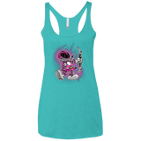 T-Shirts Tahiti Blue / X-Small Pink Ranger Artwork Women's Triblend Racerback Tank
