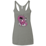 T-Shirts Venetian Grey / X-Small Pink Ranger Artwork Women's Triblend Racerback Tank