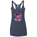 T-Shirts Vintage Navy / X-Small Pink Ranger Artwork Women's Triblend Racerback Tank