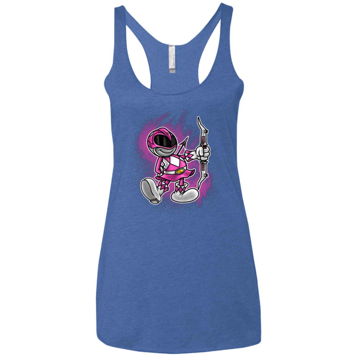 T-Shirts Vintage Royal / X-Small Pink Ranger Artwork Women's Triblend Racerback Tank