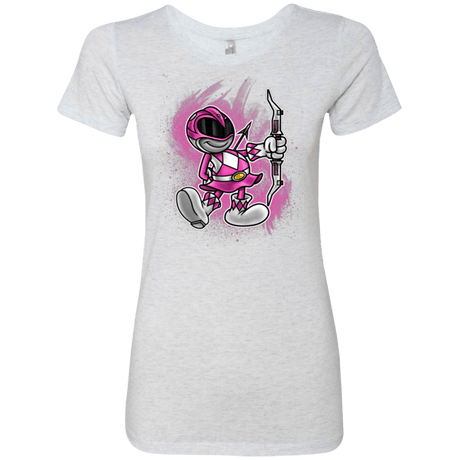 T-Shirts Heather White / Small Pink Ranger Artwork Women's Triblend T-Shirt
