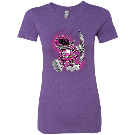 T-Shirts Purple Rush / Small Pink Ranger Artwork Women's Triblend T-Shirt
