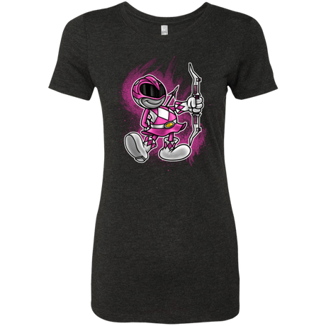 T-Shirts Vintage Black / Small Pink Ranger Artwork Women's Triblend T-Shirt