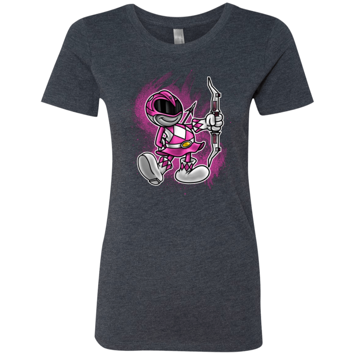 T-Shirts Vintage Navy / Small Pink Ranger Artwork Women's Triblend T-Shirt