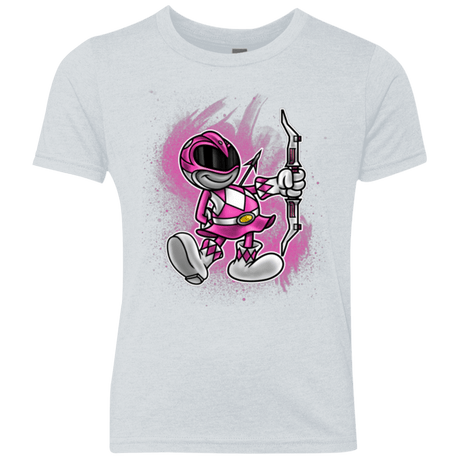T-Shirts Heather White / YXS Pink Ranger Artwork Youth Triblend T-Shirt
