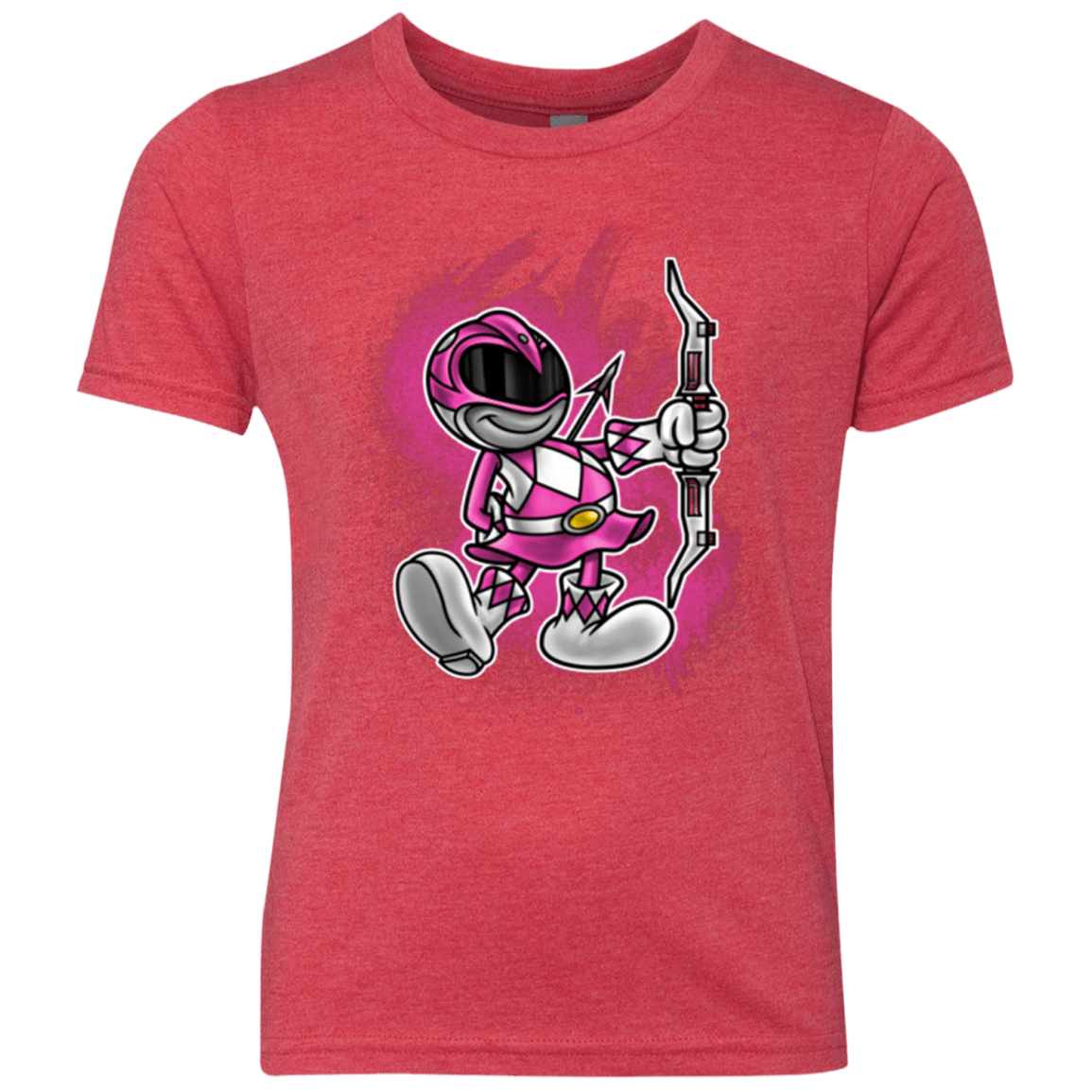 T-Shirts Vintage Red / YXS Pink Ranger Artwork Youth Triblend T-Shirt