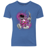 T-Shirts Vintage Royal / YXS Pink Ranger Artwork Youth Triblend T-Shirt