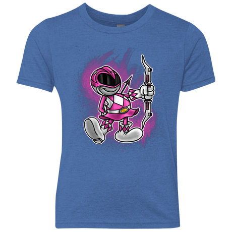 T-Shirts Vintage Royal / YXS Pink Ranger Artwork Youth Triblend T-Shirt