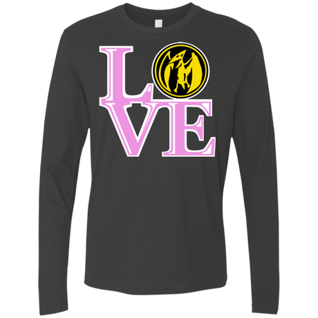 T-Shirts Heavy Metal / Small Pink Ranger LOVE Men's Premium Long Sleeve