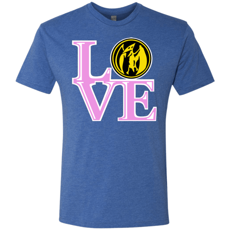 T-Shirts Vintage Royal / Small Pink Ranger LOVE Men's Triblend T-Shirt