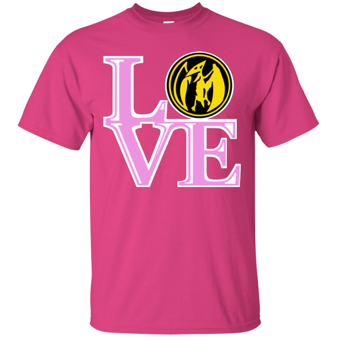 T-Shirts Heliconia / Small Pink Ranger LOVE T-Shirt