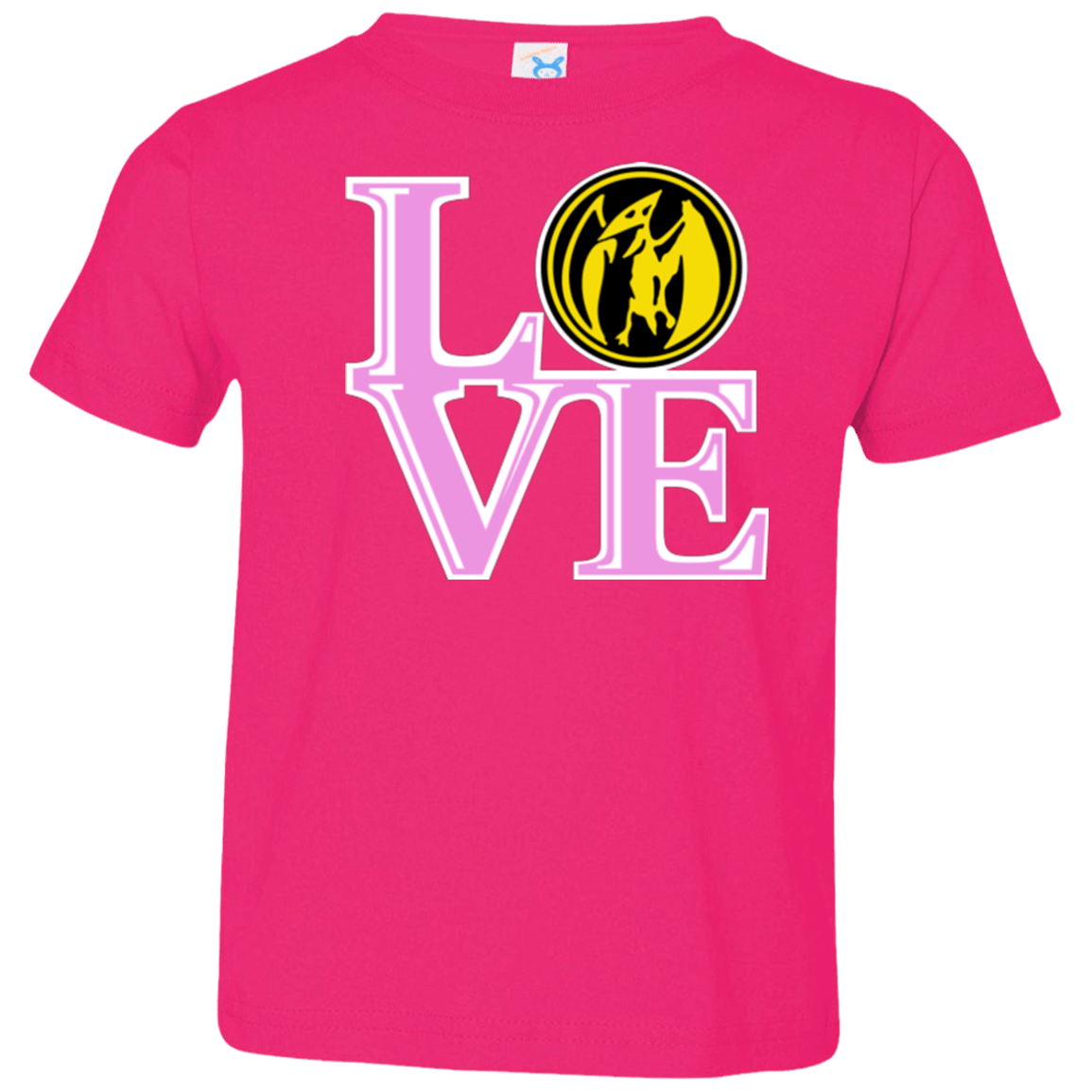 T-Shirts Hot Pink / 2T Pink Ranger LOVE Toddler Premium T-Shirt