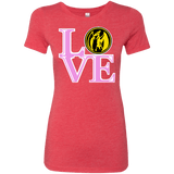 T-Shirts Vintage Red / Small Pink Ranger LOVE Women's Triblend T-Shirt