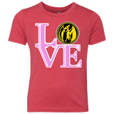 T-Shirts Vintage Red / YXS Pink Ranger LOVE Youth Triblend T-Shirt